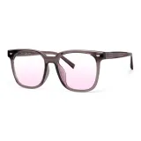 Прозрачная рамка цвета чайного, с линзами румяного оттенка