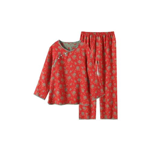 Pretty lady Pink Red Women's Pajama Sets