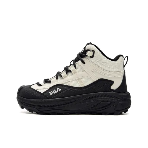 FILA Trek 2 Амортизация Устойчивый к истиранию Термическое покрытие MID Топ Повседневная обувь Женская Белый Черный