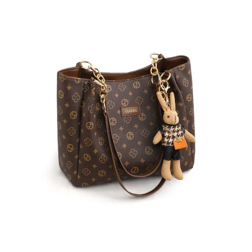 VINEY Сумка через плечо из синтетической кожи стандартная женская кофейного цвета