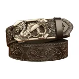 Чёрный с серебряной пряжкой в виде дракона