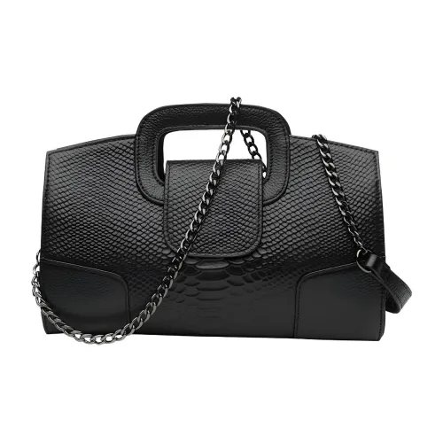 OUBOTE Корова Кожа Одно Плечо Сумка Стандартная Женская Черная