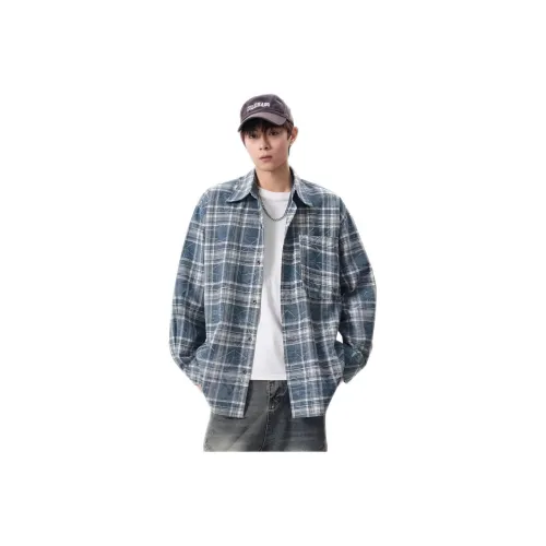 ZHIO Blue School Age Casual Shirts ZHIO Синий Повседневные Рубашки для Школы