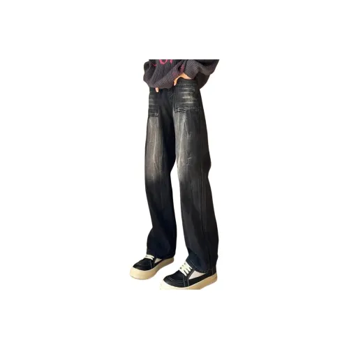 BEAR UNION Черный Серый Унисекс Джинсы