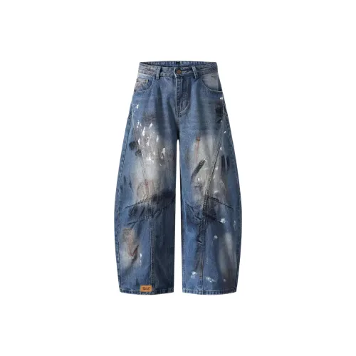 BLACK AT Синий Унисекс Джинсы