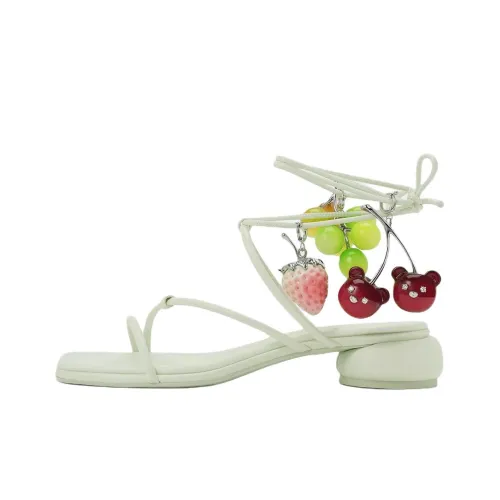 YVMIN x CHARLES KEITH One Ремешок Сандалии 3 см Женские Зеленые