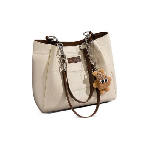 VINEY Коровья кожа Сумка Сумка через плечо Тоут Стандартный Женский Экрю