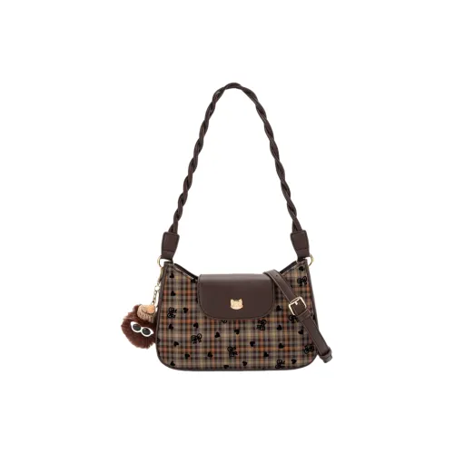 LETOO ПУ (полиуретан) Сумка через плечо Женская Коричневая