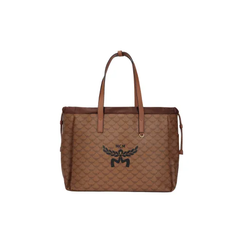 MCM Коровья кожа с искусственной кожей сумка на плечо размер Extra Large женский цвет Коньяк