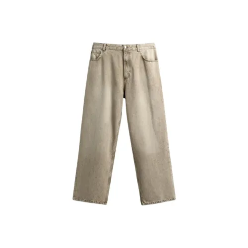 ZARA Бежевый Мужской Джинсы