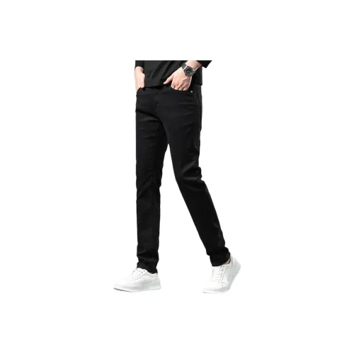 JIKENDI Мужские черные джинсы