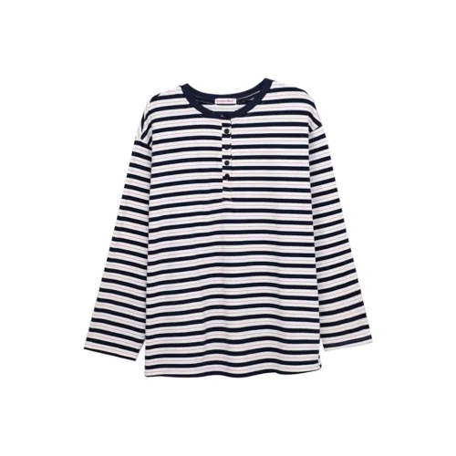 UNSPECIFIED Полосы Пуговица Пуховые куртки T Рубашка Женские