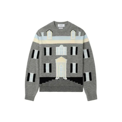 THOM BROWNE Серый Мужской Трикотаж