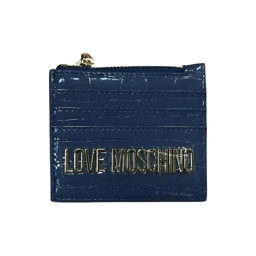 LOVE MOSCHINO Карточный держатель из искусственной кожи кошелек женский синий