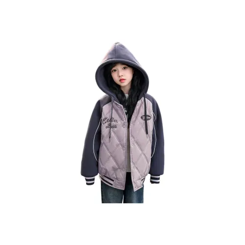 Синий цвет. Вышитый Corded хлопок хлопковый пуховик детские утеплённые куртки