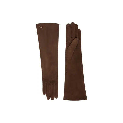 MaxMara Sheepskin Lambskin Gloves Women's Brown
