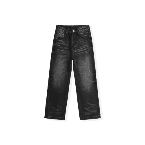 A3G4 Черный Унисекс Джинсы