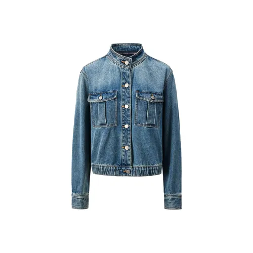 NAVIGARE Темный Жемчужный Королевский Синий Женские Джинсовые Куртки