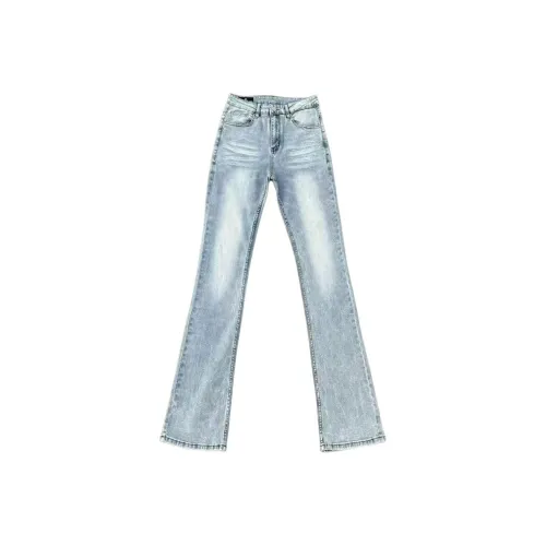 YICHEN Ice Синий [Slim Fit Облегающий и Тонкий] Унисекс Джинсы