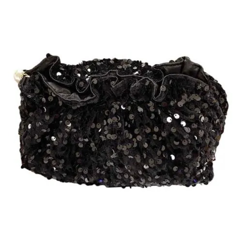 RULINSHI Портативное Хранение Жемчужный Нишевый Клатч Винтаж Велюровый Блестки Вечерняя Сумка Косметичка Сумка для Туалетных Принадлежностей