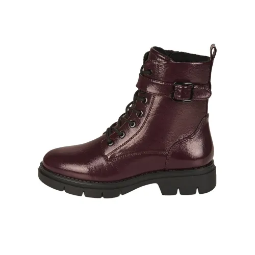 Tamaris DISIA Bordeaux Короткий Мартин Ботинок 4CM Женский Темно-Коричневый