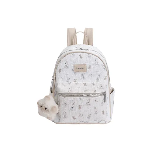 Xuan Xi ПУ (полиуретан) Рюкзак Стандартный Женский Молочно-чайный