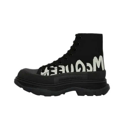 Alexander McQueen Tread Slick Crew Martin Boot Женские Черный