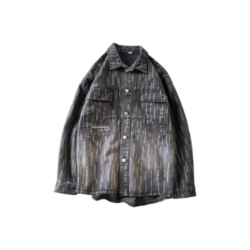 GEOGRE ALEX Черный Мужской Джинсовый Куртка