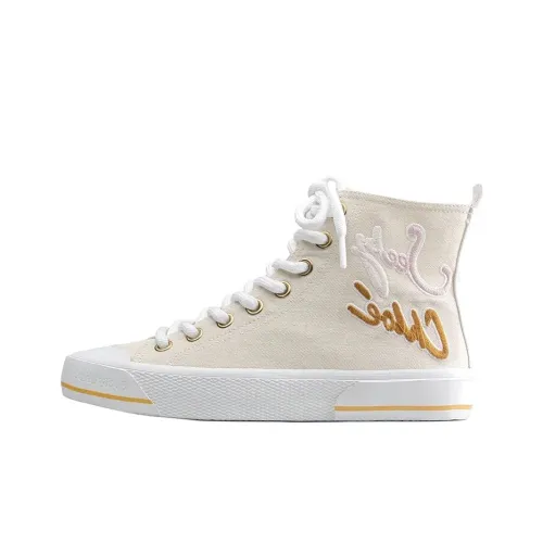 See By Chloe Высокий Топ Стильные Скейтбординги Женские Бежевый