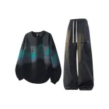 Чёрный свитшот + чёрные штаны