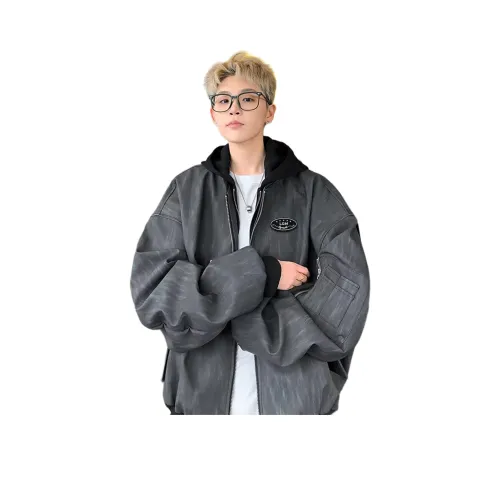 LQMVB Черный Серый Цвет Унисекс Куртки