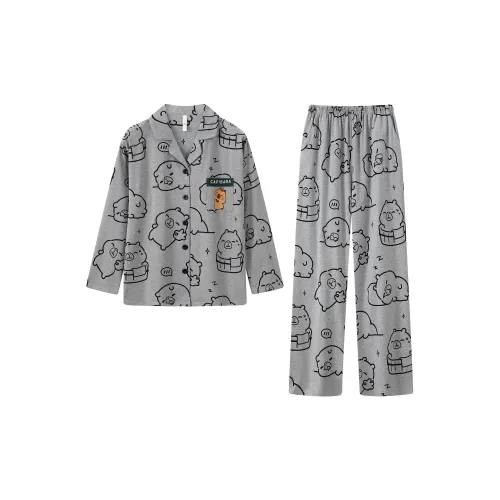 Gongdie x Capybara Collaboration Пижамный комплект Унисекс