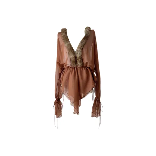 Udon House Длинное платье с длинными рукавами женское