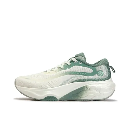 361° Амортизация противоскользящий низкий отскок повседневные беговые кроссовки женские белый зеленый