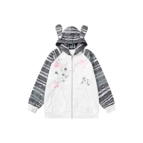 GENANX Куртка Унисекс Белый Серый