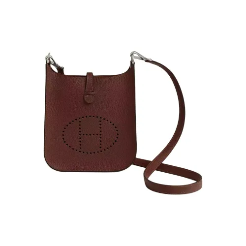 HERMES Evelyne Epsom Телячья кожа Сумка на плечо Женские 4D Terre Земляной желтый