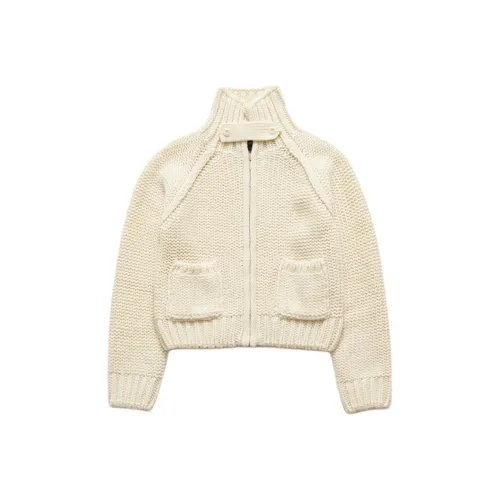 The Barnnet FW25 Eight Молоко Мыло ZIP UP KNIT Кардиган_Сливочный Трикотаж Женские