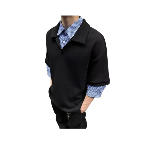 REXSHION Черное Унисекс Поло