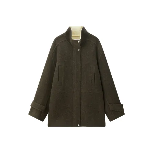 PEACEBIRD Оливково-зеленое Женское пальто