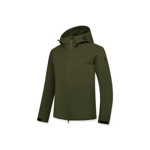 QIAODAN Ветрозащитный Устойчивый к истиранию Термический И Водонепроницаемый Ветровка Мужской Обожженный чай Зеленый