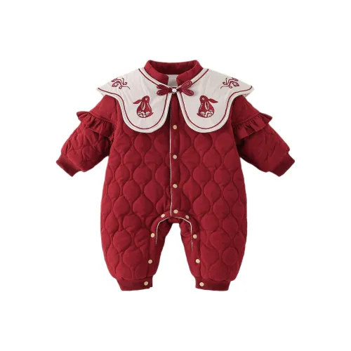 XiaoJinBu Красный Kids Комбинезоны Ползунки