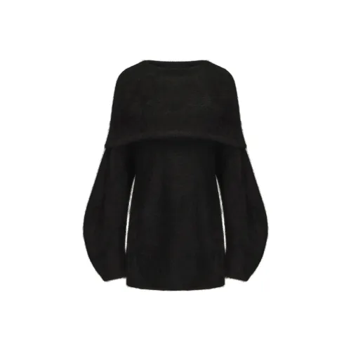 RUOHAN Черный LIMA Топ Кашемир Свитер Женские