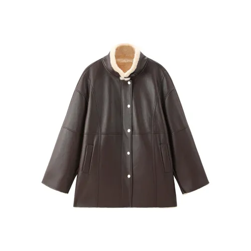 PEACEBIRD Цвет ириски Фиолетовый Женские Меховые изделия