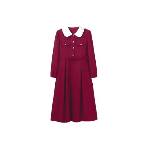 SCCREBEL OFFICIAL Длинное платье с длинными рукавами женское