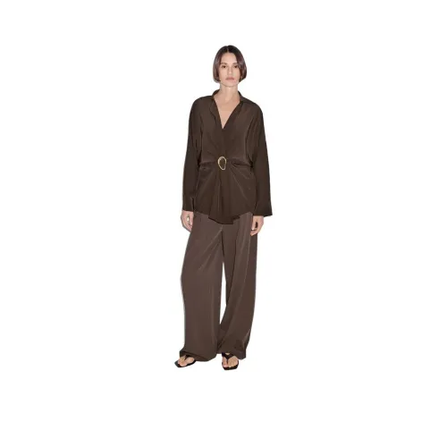 Massimo Dutti Коричневые Женские Рубашки