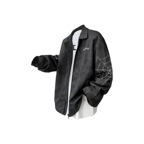 Mulinsen Черный Серый Цвет Унисекс Кожаные Куртки