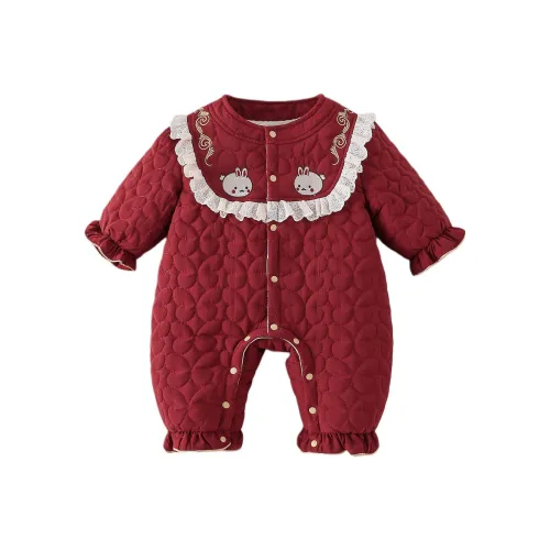 XiaoJinBu Красный Малыш Комбинезоны Ползунки