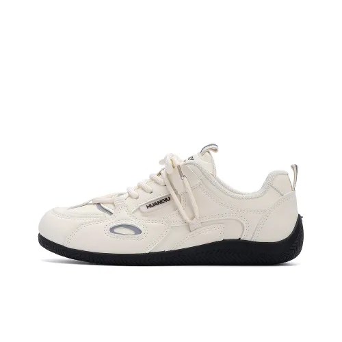 HUANQIU Женская обувь Нишевый скрытый каблук Беговые кроссовки Легкий верх Низкие кеды для скейтбординга Женские Бежевые