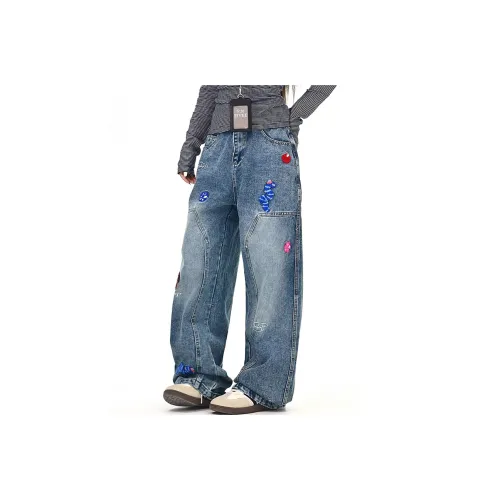 PEA Синий Унисекс Джинсы