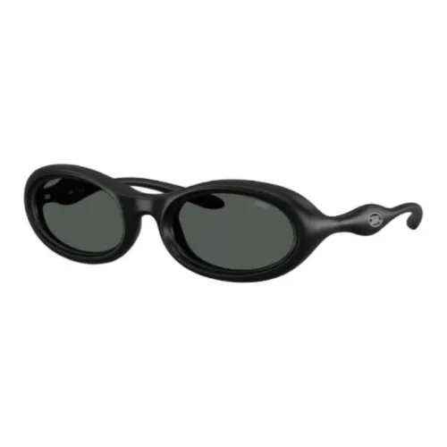 DIESEL Литье под давлением OVAL SUNGLASSES Женские Черный Белый